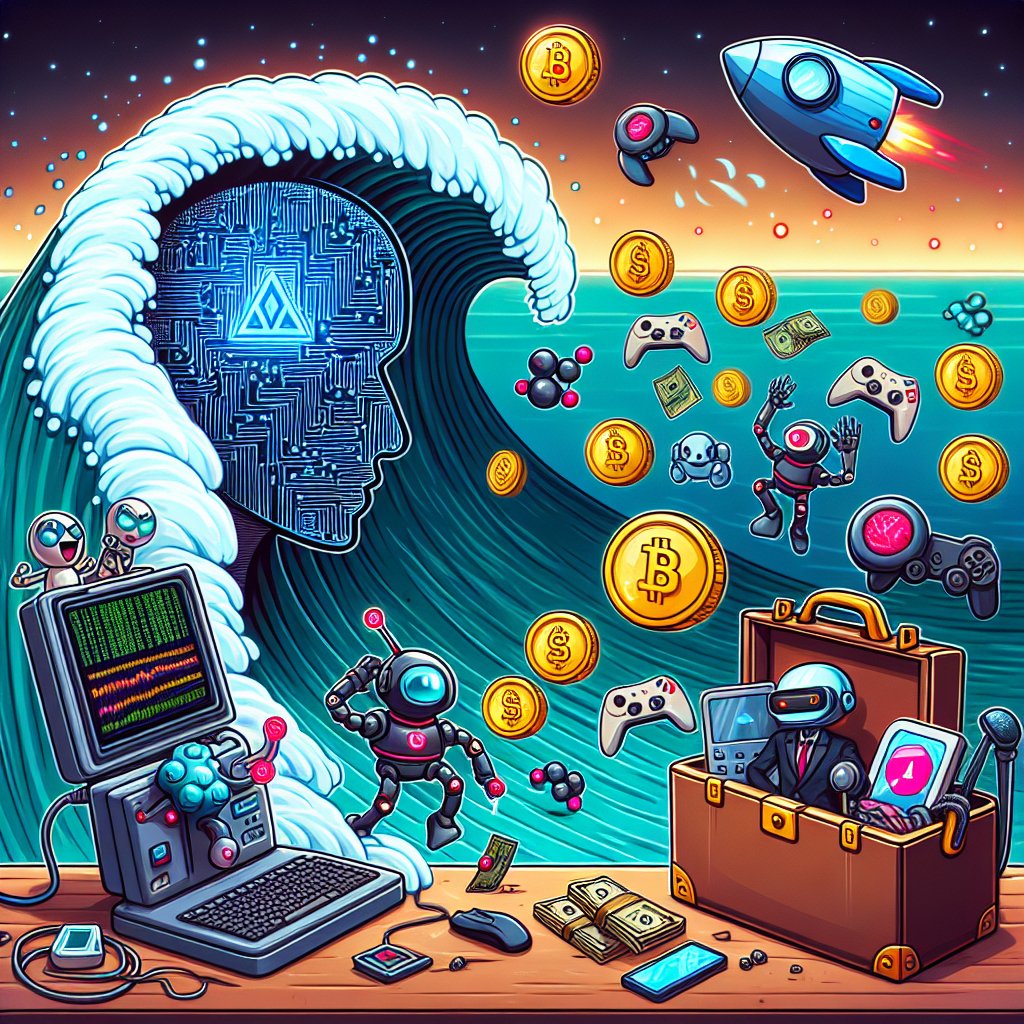 Illustration for blog post: Decoding the Hype: AI and Million-Dollar Deals Fuel the Next Wave of Crypto Gaming